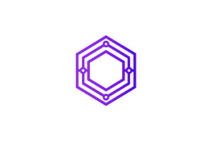 Minimal Hexagonal Circuit Tech Logo, a Branding & Logo Template by Vectorium Studio