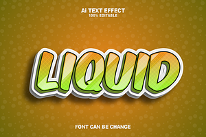 Liquid 3D Text Effect