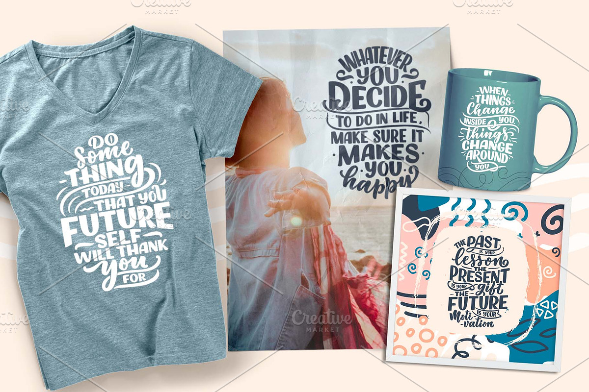 Express Yourself Lettering Quotes, a Decorative Illustration by Artlana (Photo 2 of 2)