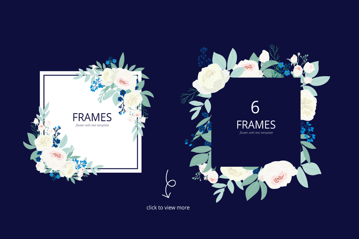 Blue flower hand drawn vector, a Decorative Illustration by MooBeer (Photo 5 of 7)