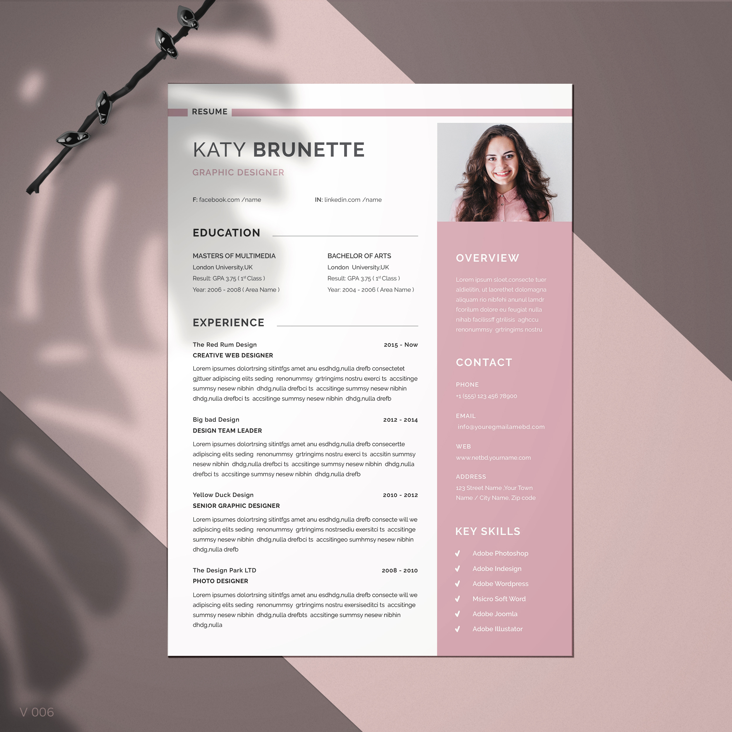 Resume Template / CV, a Resume Template by ResumeDevisers