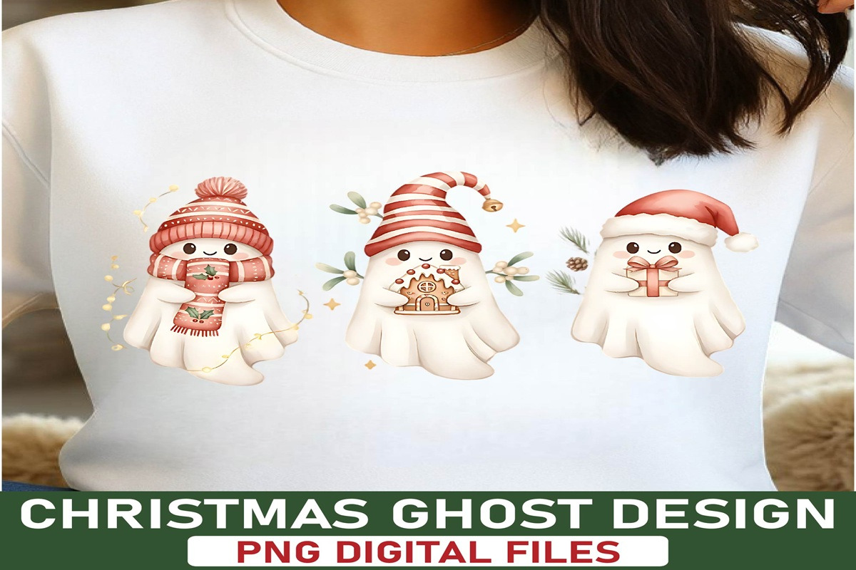 Christmas Ghost PNG Clipart, an Object Graphic by Digi_Design_World (Photo 3 of 4)