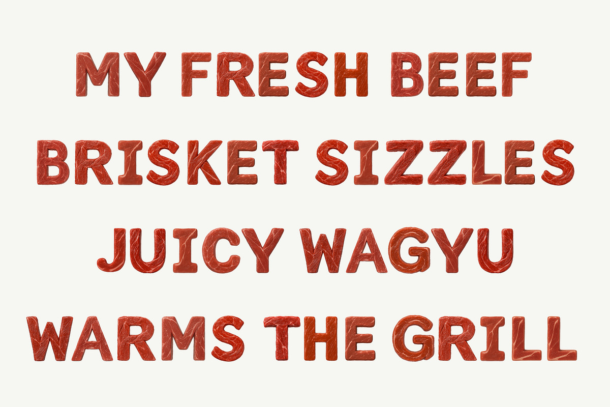 Meat, a Symbol Font by Loudoun Design Co. (Photo 4 of 6)