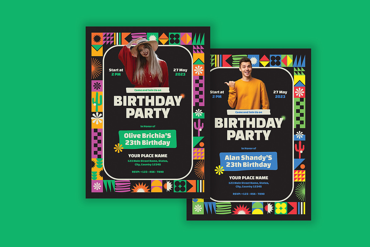 Youth Birthday Invitation, a Flyer Template by Neermana (Photo 2 of 4)