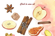 Christmas drink collection, a Food Illustration by Watercolor & sketches (Thumbnail 4 of 8)