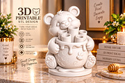 Bear Pencil Holder 3D Print STL, an Animal 3D Model by Creative Art (Thumbnail 1 of 4)