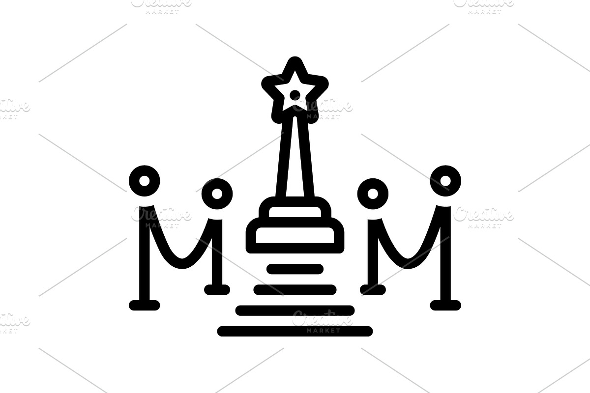 Award trophy black icon, an Outline Icon by Creative priyanka