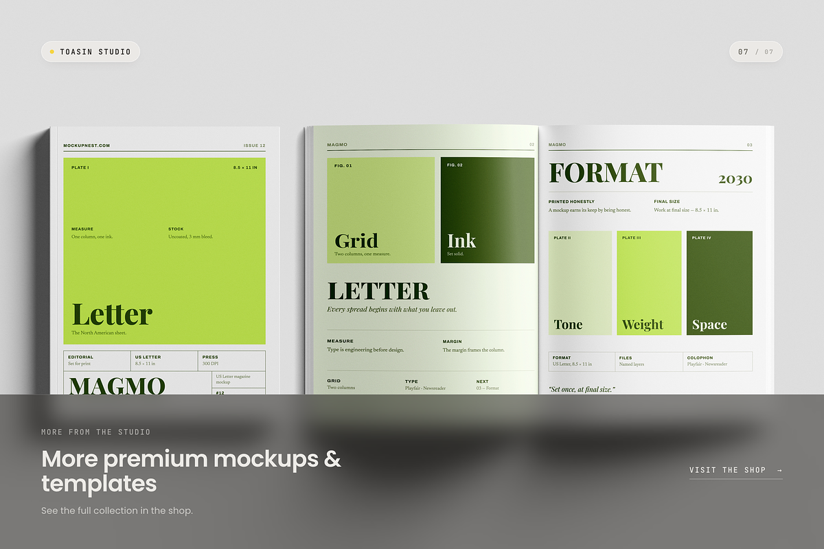 US Letter Magazine Mockup, a Books & Magazine Mockup by Toasin Studio (Photo 7 of 7)
