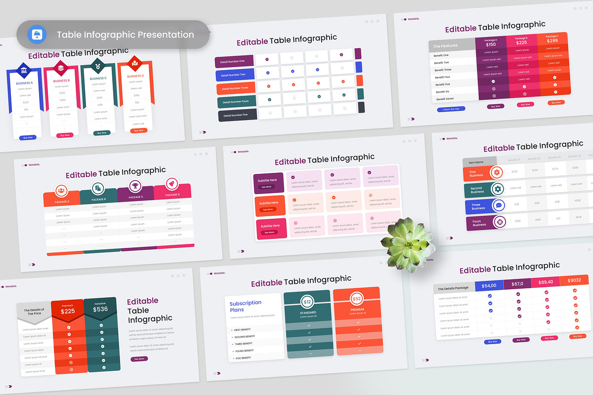 Table Infographic Keynote, a Presentation Template by Antstheme (Photo 1 of 2)