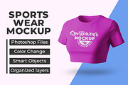 Women's crop top t-shirt mockup, a Shirt Mockup by Viswal Studio (Thumbnail 1 of 2)