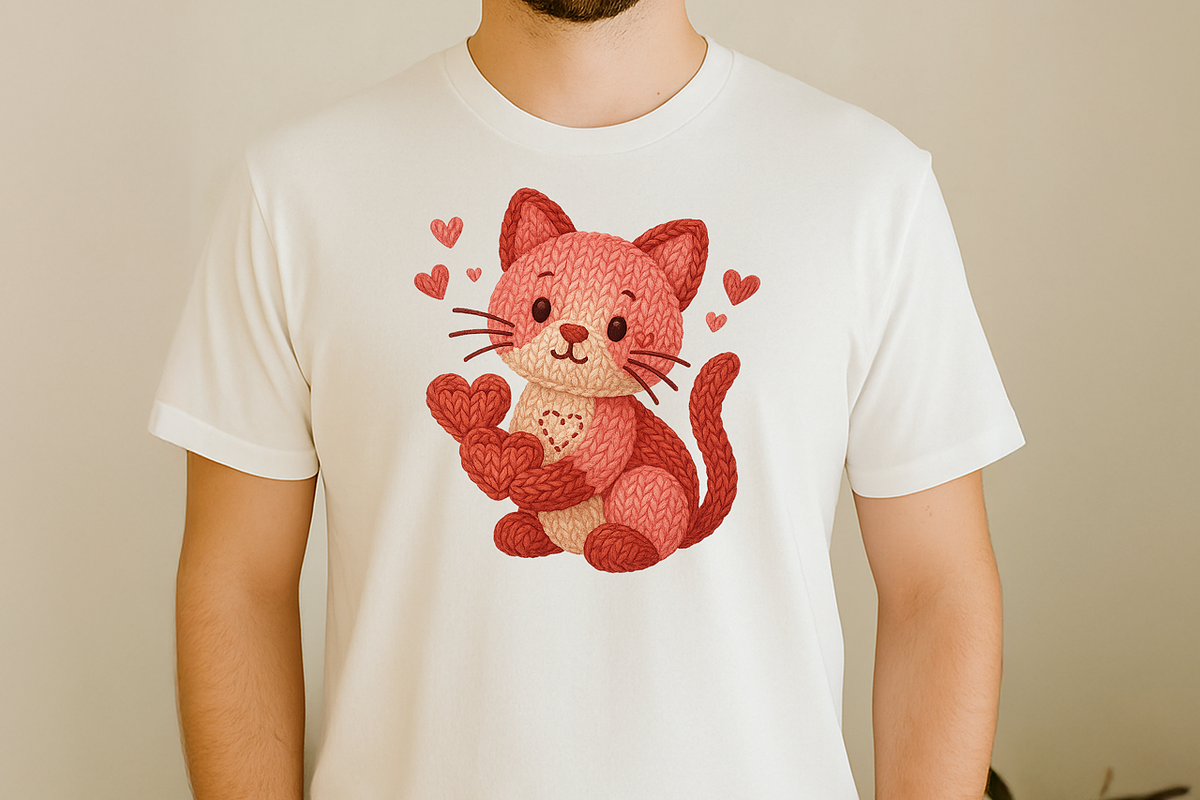Faux Crochet Cat PNG Pink Valentine, an Animal Illustration by Craftsbeefy (Photo 2 of 5)
