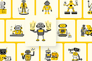 Animated Robot Vector Collection, an Emoji Icon by Brickclay (Thumbnail 4 of 5)