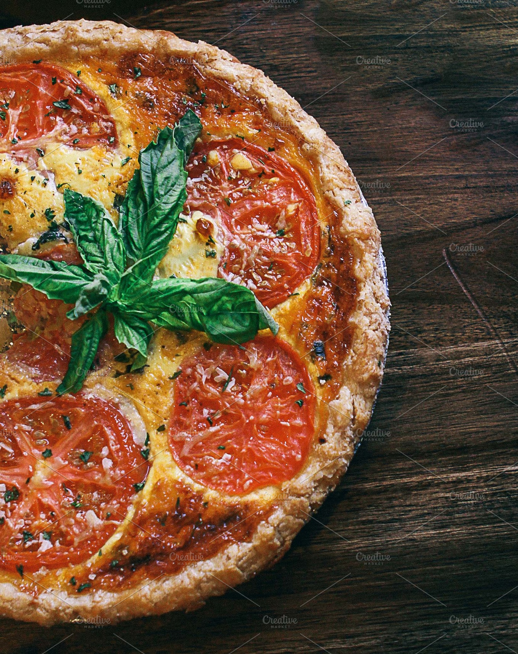 Tomato Basil Pie Photograph