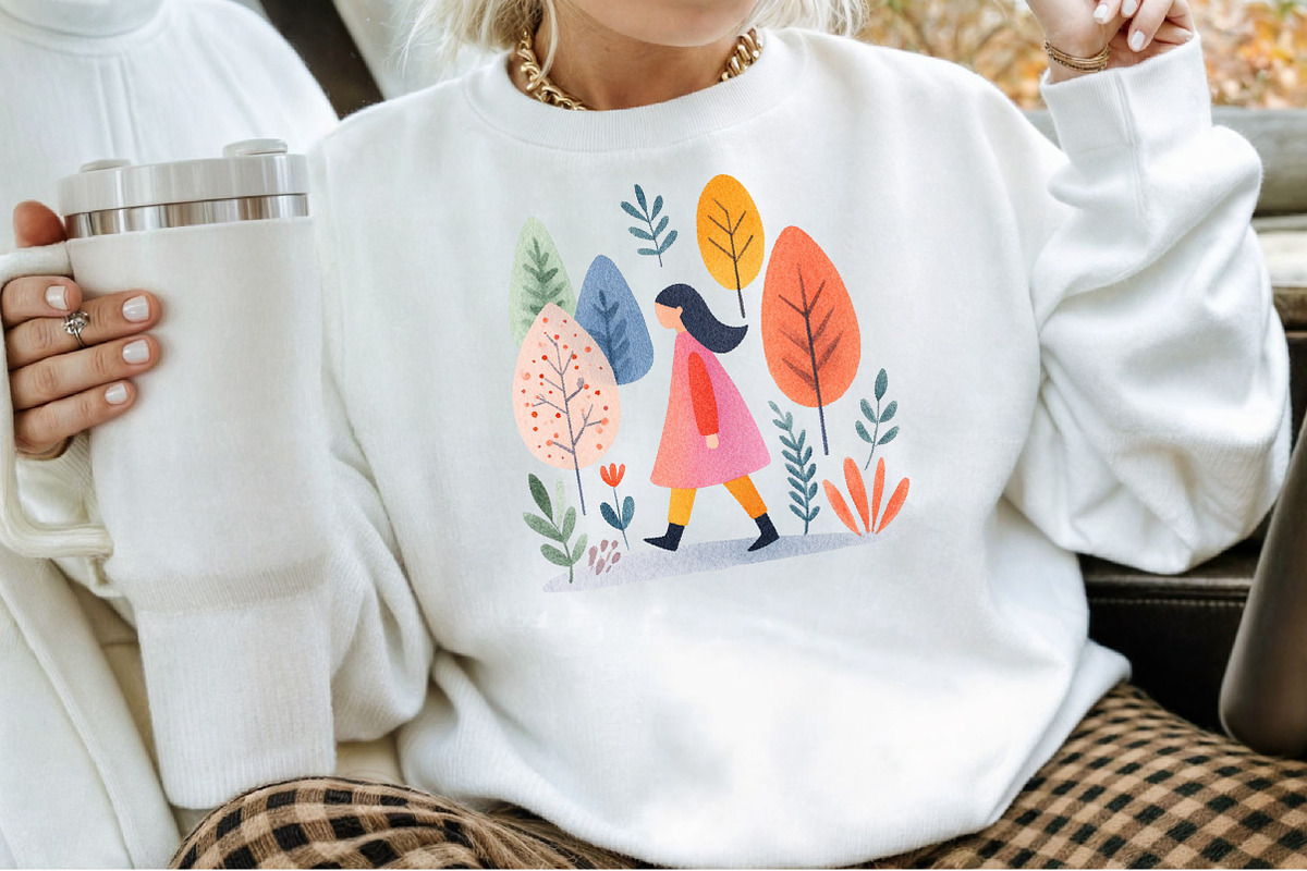 Watercolor Autumn Clipart Fall Girls, an Illustration by Sublimation Artist (Photo 4 of 6)