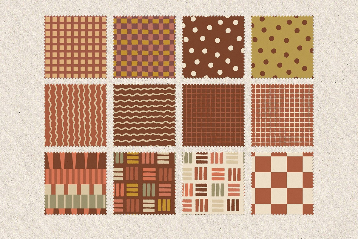 Retro Autumn Seamless Patterns, a Pattern Graphic by Checks & Dots (Photo 4 of 10)