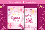 Party Invitation Canva Template, a Design Template by TemplateCastleStore (Thumbnail 1 of 5)