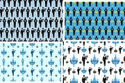 Hanukkah Menorah & Candles Patterns, a Decorative Illustration by InkyQueenArt (Thumbnail 4 of 5)