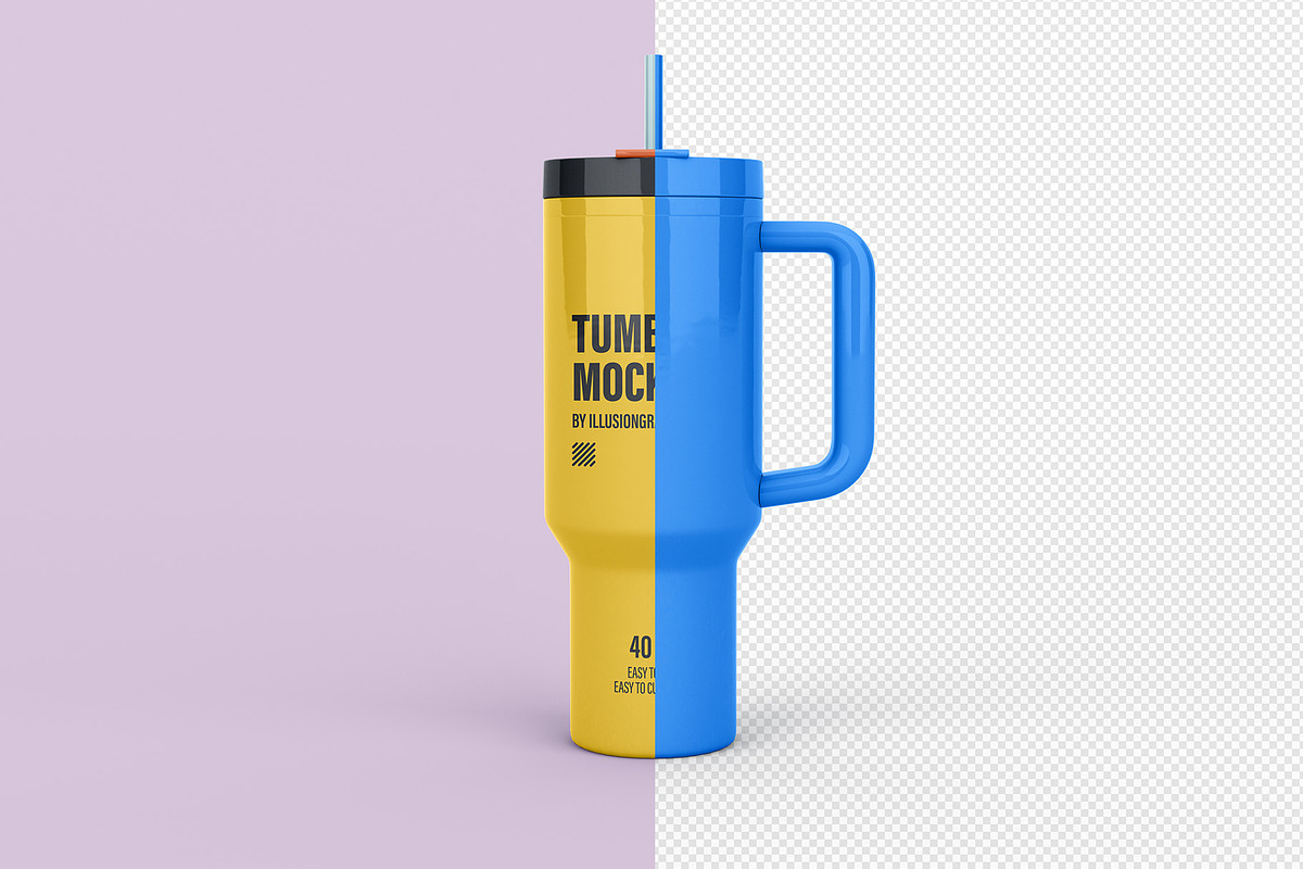 Tumbler Mockup - 6 views, a Cups & Container Mockup by Illusiongraphic (Photo 8 of 17)