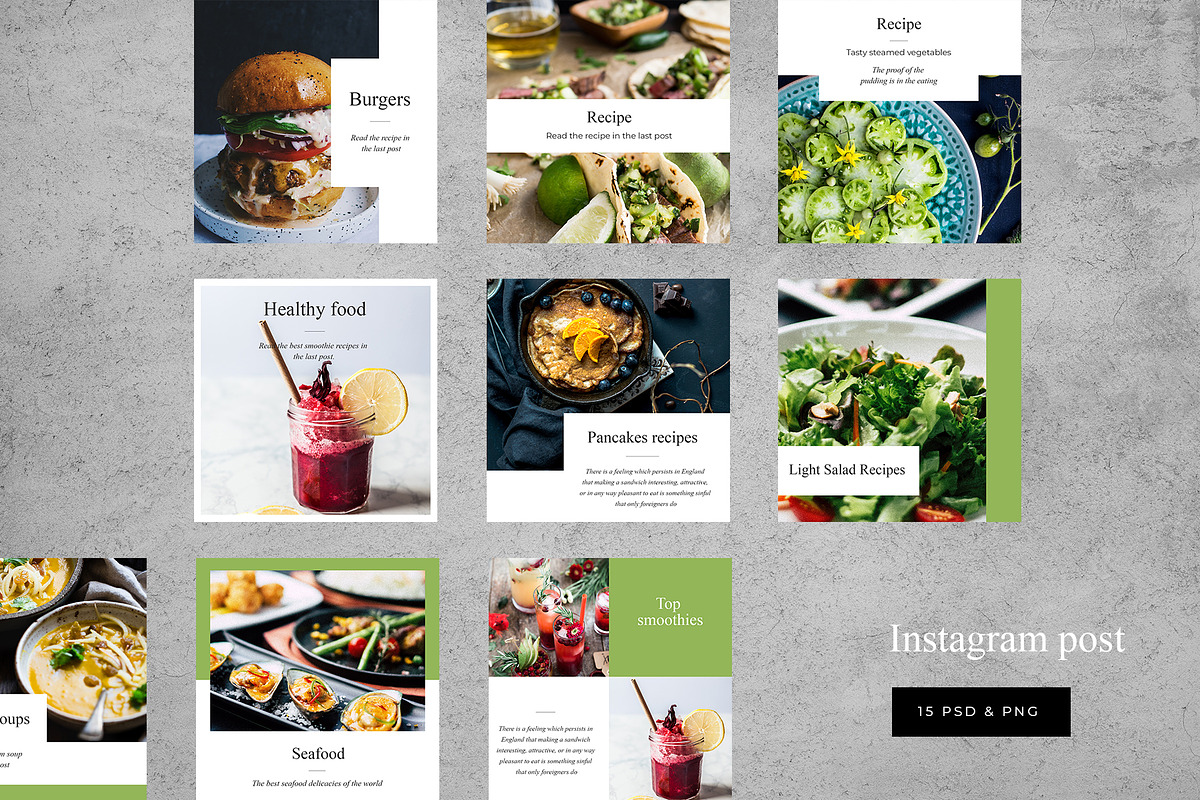 Food - social media template, a Social Media Template by Digital Breath templates (Photo 3 of 6)