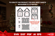 Gingerbread Christmas Houses, a Decorative Illustration by svgocean (Thumbnail 4 of 11)