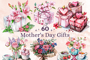 Mother's Day Gifts Clipart, a Graphic by GiraffeCreative (Thumbnail 1 of 9)
