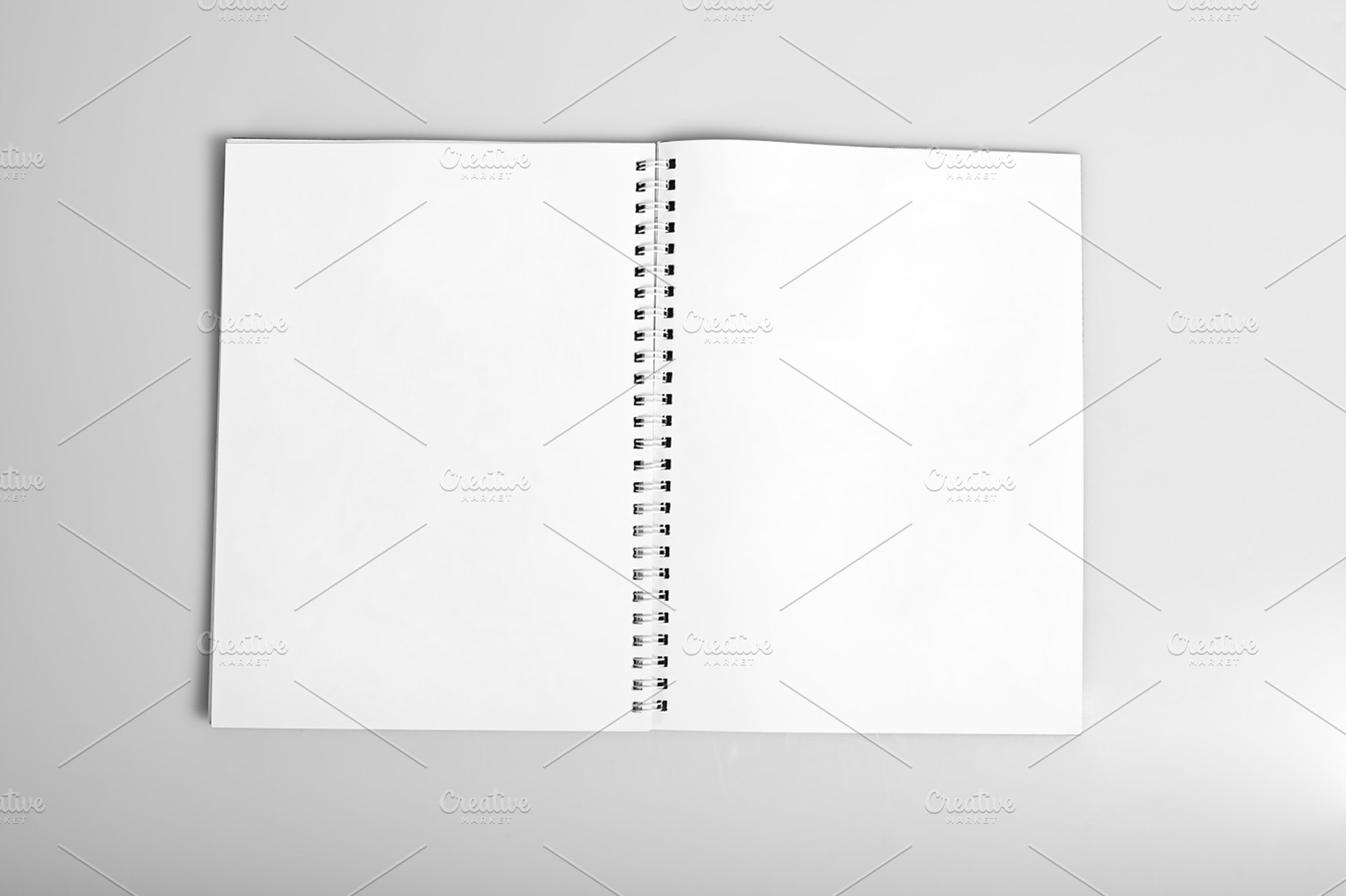 Open album with blank pages featuring album, background, and blank