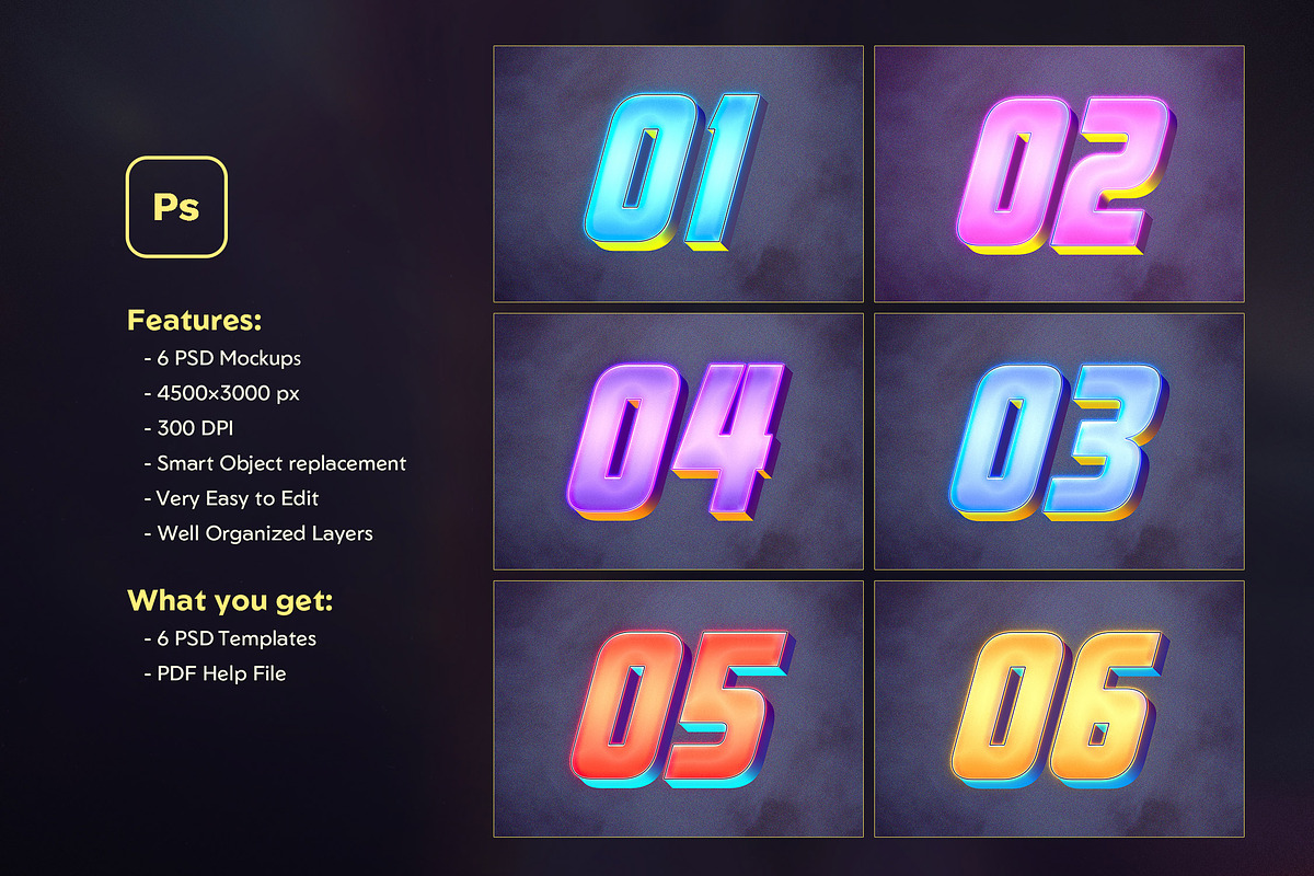 Retro Neon Light Text Effect, a Layer Style Add-On by Andrew Skoch Design (Photo 9 of 9)