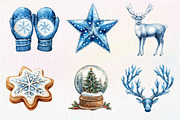 Frosty Christmas Clipart, an Illustration by Dream Creation (Thumbnail 2 of 7)