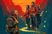 Golden Hour Travelers characters, a Decorative Illustration by ThatsDesignArt (Thumbnail 6 of 19)