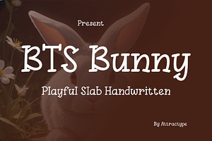 BTS Bunny - Playful Slab Handwritten