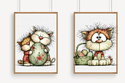 Whimsical Easter Cats Clipart, an Illustration by Libby Wishes (Thumbnail 8 of 8)