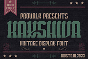 Kaishiva Display Font, a Script Font by IHDSTD (Thumbnail 1 of 9)