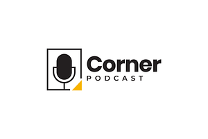 corner podcast microphone logo, a Branding & Logo Template by devastd