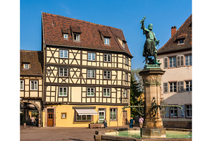 Schwendi Fountain in Colmar - Alsace, France, an Architecture Photo by Leonid Andronov
