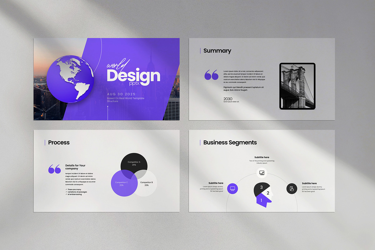 World Design Presentation Template, a Presentation Template by evgenystudio