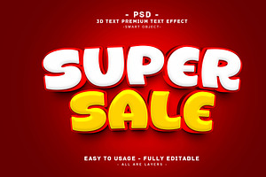 Super Sale 3D Editable Text effect, a Layer Style Add-On by Md Jahidul99