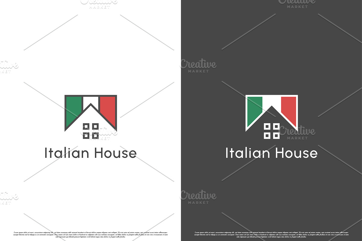 Italian House Food Logo Design Icon, a Branding & Logo Template by Morvana Crew
