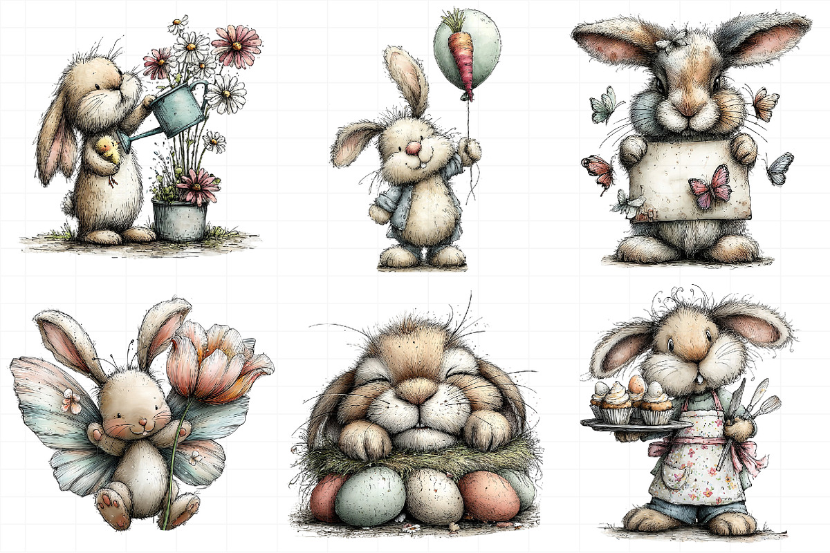 Whimsical Easter Clipart, an Illustration by Daily.Designs (Photo 3 of 7)