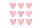 Pink and red heart icon set., a Decorative Illustration by Worldofvector (Thumbnail 1 of 2)