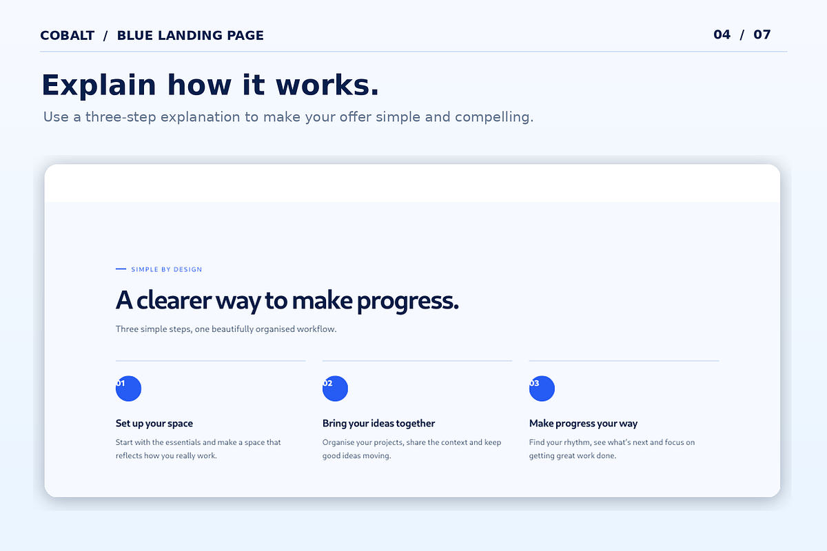 COBALT - Blue HTML Landing Page, a HTML Template by Darweish Designs (Photo 4 of 7)
