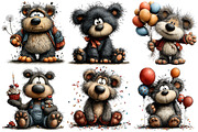 Whimsical Teddy Bear Clipart, an Illustration by Pixels.Craft (Thumbnail 5 of 5)