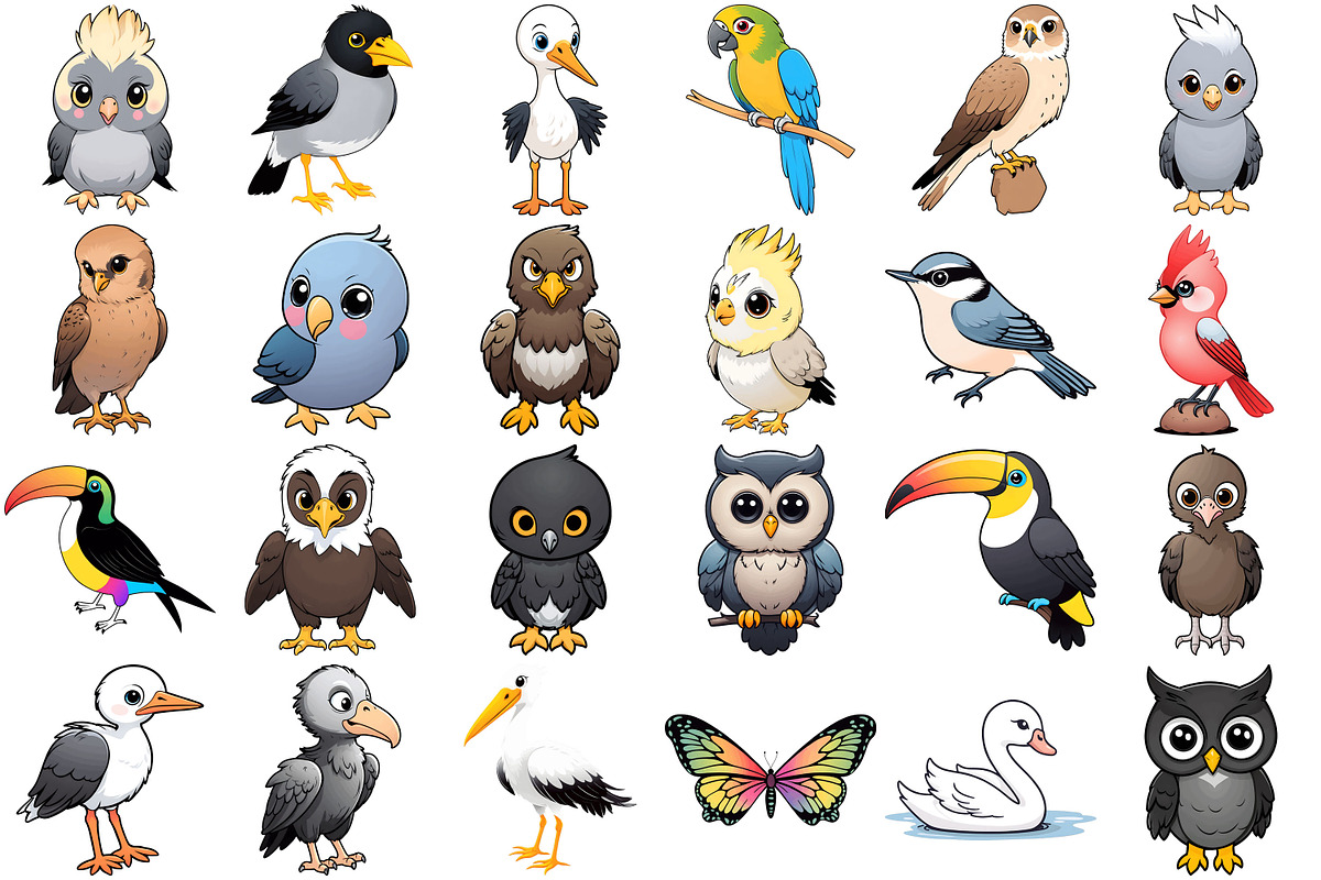 Cute Bird Clipart, an Animal Illustration by Forhadx5 (Photo 5 of 11)