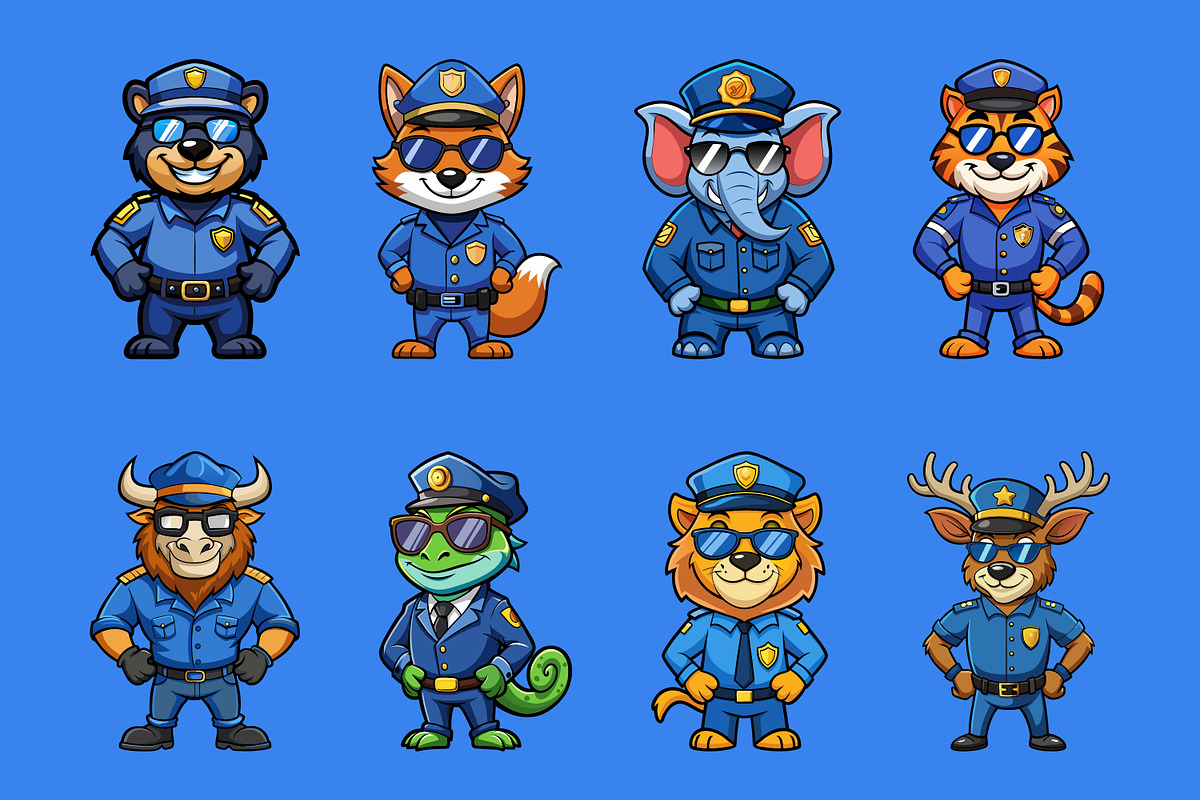 Wildlife Police Mascot Illustration, an Illustration by Riswan Ratta (Photo 2 of 6)