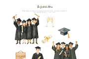 Watercolor Graduation Collection, an Illustration by Pati Paints (Thumbnail 3 of 11)