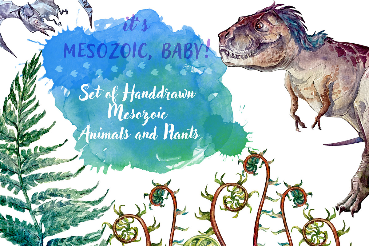 It's Mesozoic, Baby!, an Animal Illustration by AntonPix Studio (Photo 1 of 12)