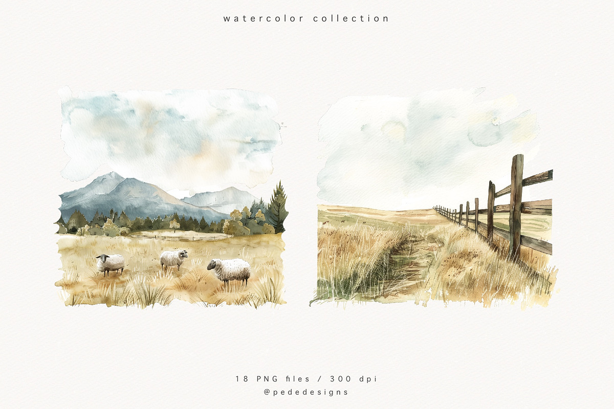 Farm Landscape, a Decorative Illustration by PeDe Designs (Photo 2 of 20)