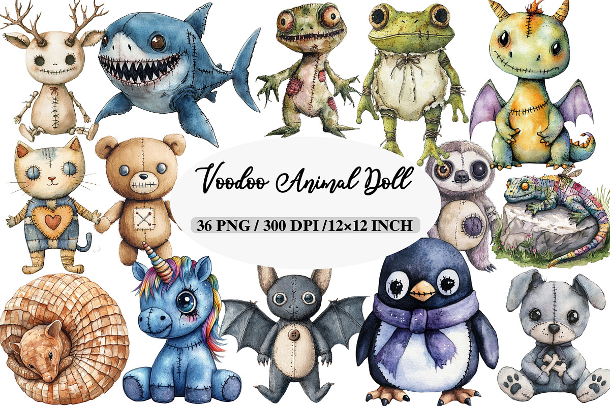 Halloween Voodoo Animal Doll Clipart, an Illustration by Daily.Designs (Photo 1 of 5)