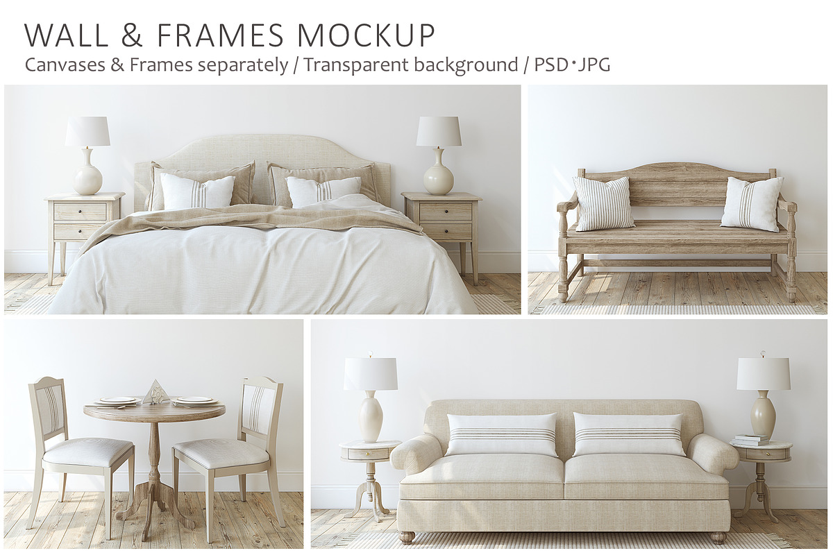NEUTRAL INTERIORS Wall&Frame Mockups, a Poster Template by MyHomeMockups (Photo 1 of 10)