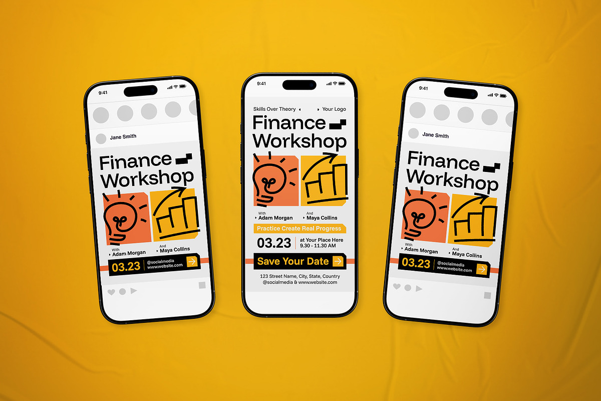 Workshop Training Event Flyer Set, a Flyer Template by The Good Store (Photo 2 of 2)