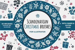 Scandinavian Christmas brushes